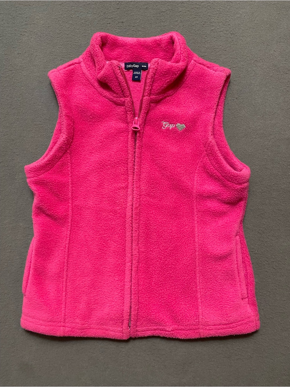 babyGap Hot Pink Fleece Vest - Girls 3T